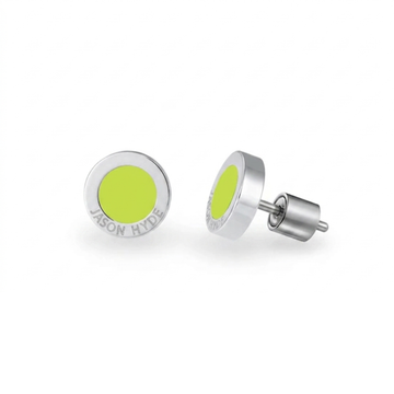 Silver Ocean Green Charm Earrings 