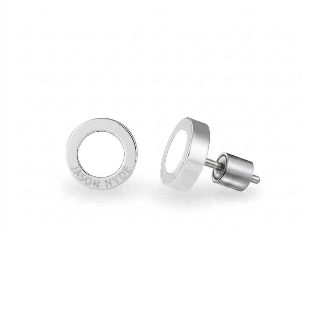 Jason Hyde White Chip Silver Earrings