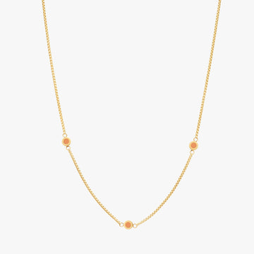NEW WAVE APRICOT CRUSH 3 CHIPS NECKLACE