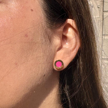 OCEAN RASPBERRY CHIP EARRINGS