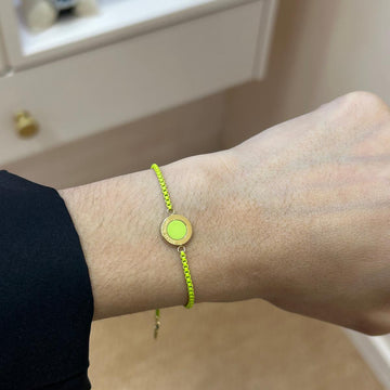 OCEAN LIME GREEN CHAIN LIME GREEN CHIP BRACELET