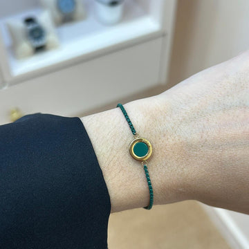 OCEAN AVENTURINE GREEN CHAIN AND CHIP BRACELET