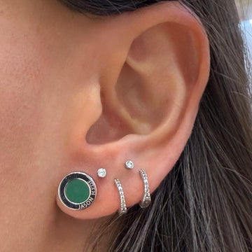 OCEAN GREEN CHIP EARRING