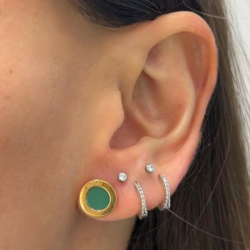 OCEAN GREEN CHIP EARRINGS