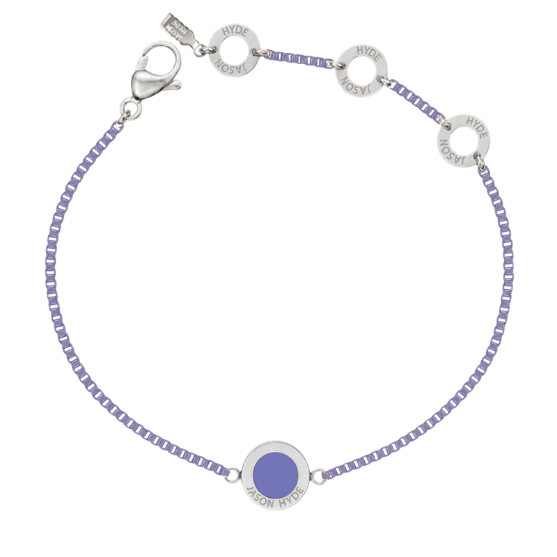Persian blue chain bracelet with matching charm.