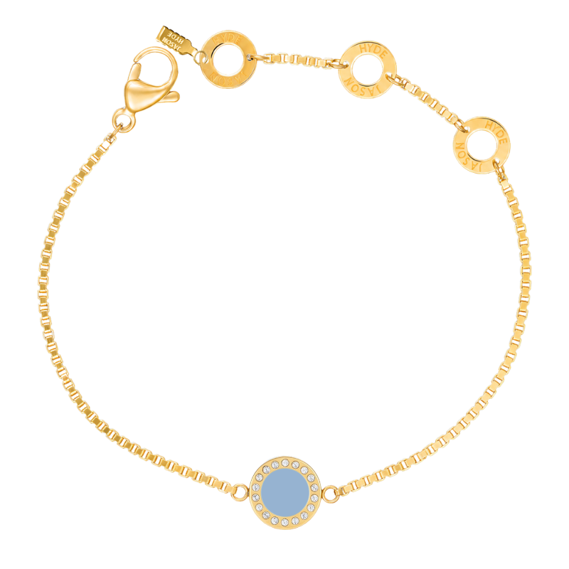 Minimalist Powder Blue Gold Bracelet by Jason Hyde