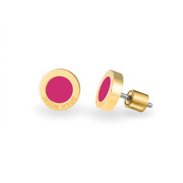 RASPBERRY CHIP EARRINGS 