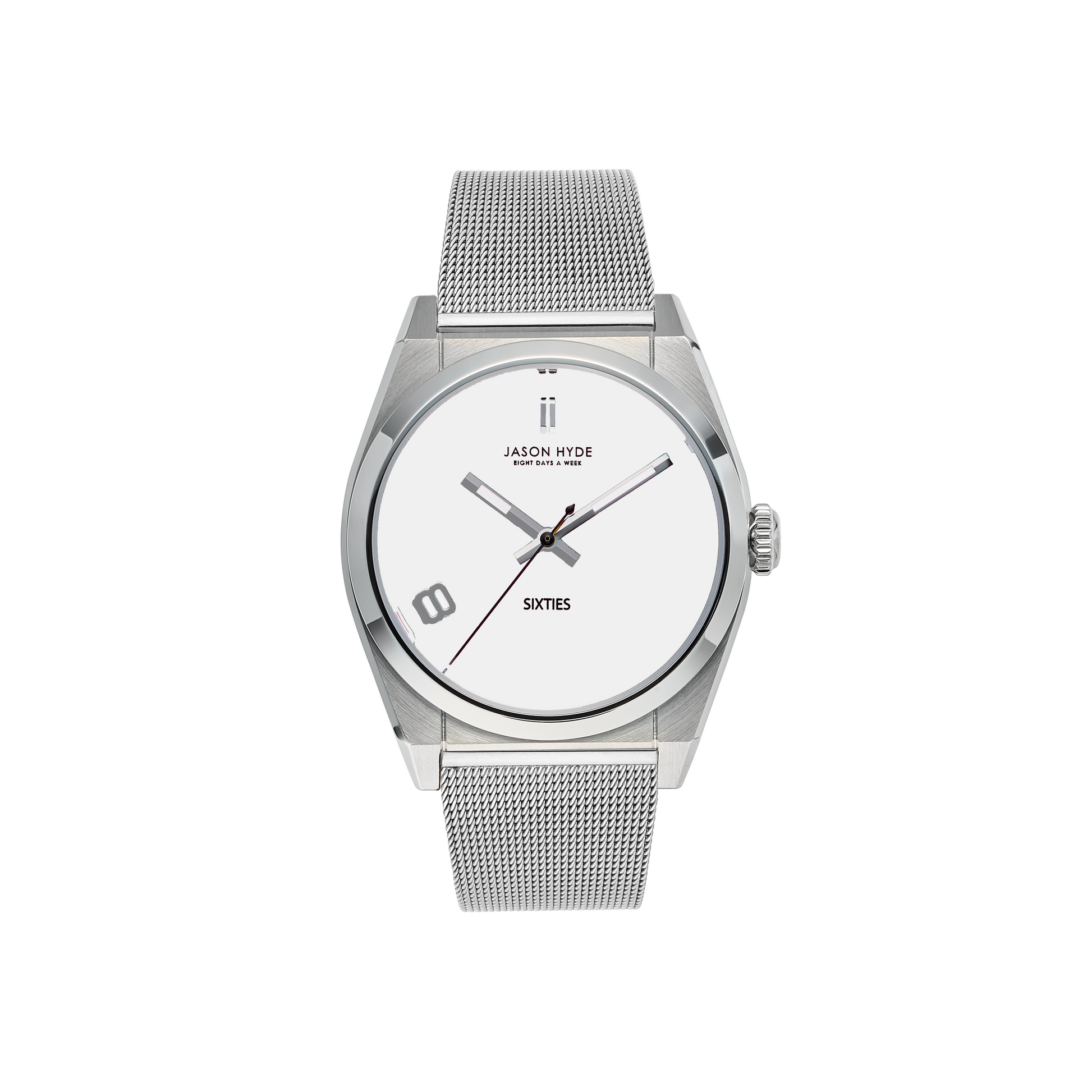 #SIXTY EIGHT | 34 MM WATCH WHITE DIAL - MESH STRAP