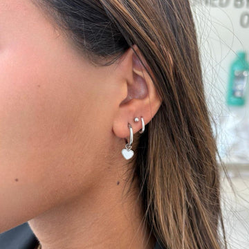 AMARE HOOPS HANGING TURQUOISE CHIP SS