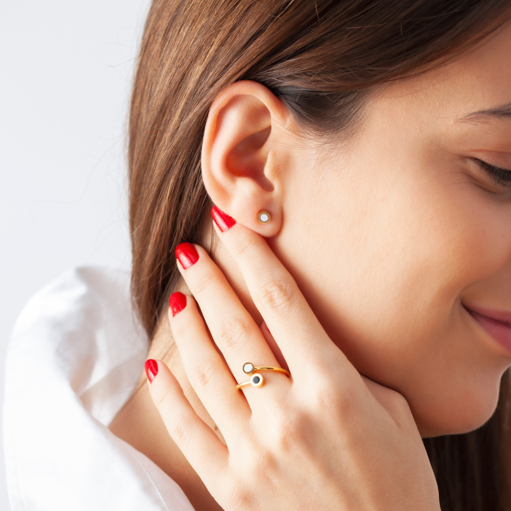 NEW WAVE FONDANT PINK CHIP EARRINGS