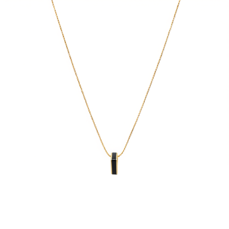 Jason Hyde Wewa Black Circle Chip Necklace