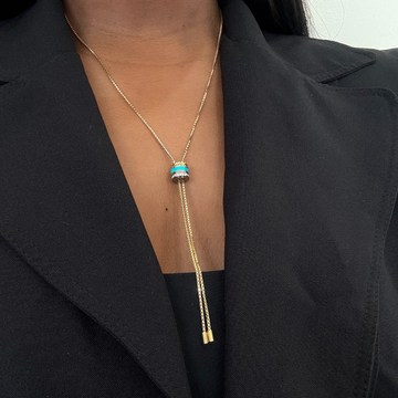 Wewa Bolo Tie Turquoise Necklace