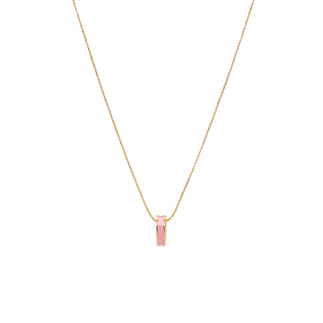  Adjustable Wewa Fondant Pink Circle Chip Necklace 