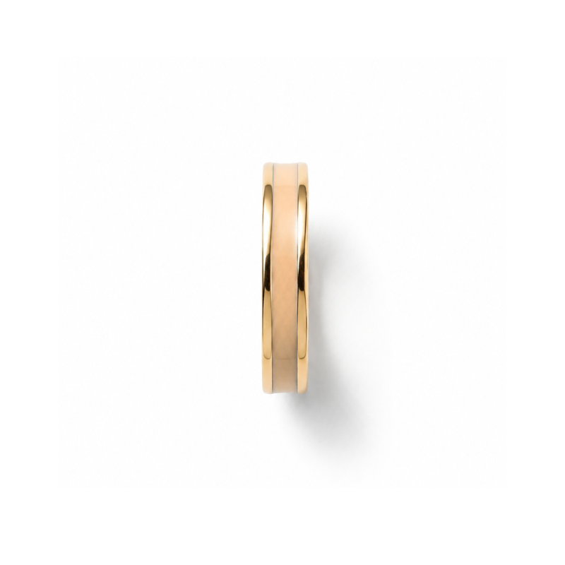 Sustainable circle chip charm designed with recycled ocean plastic materials