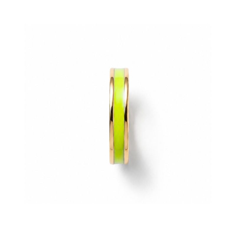 Refined gold plated charm with signature ocean plastic chip accent