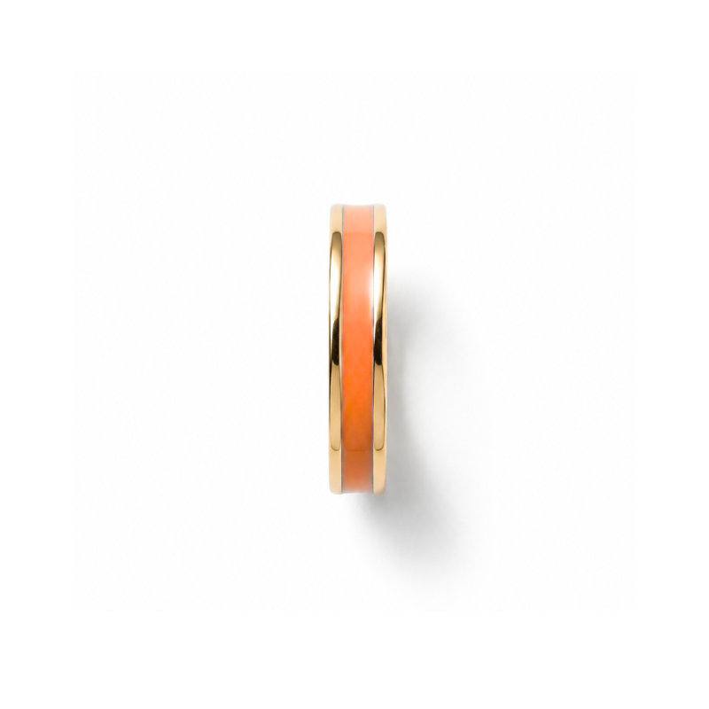 Modern gold plated circle charm with sleek and lightweight design
