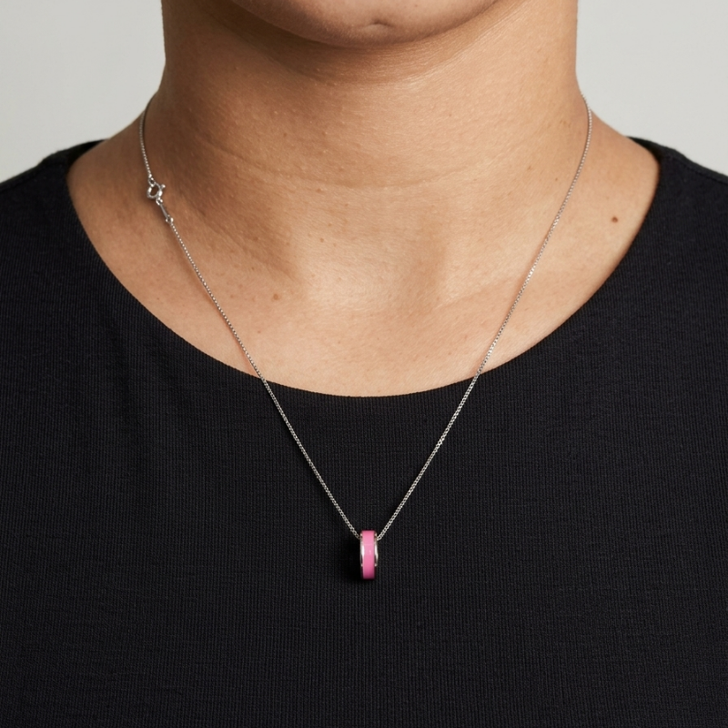 JASON HYDE ROSE VIOLET CIRCLE CHIP NECKLACE
