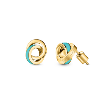 WEWA SAILOR KNOT TURQUOISE CHIP EARRING