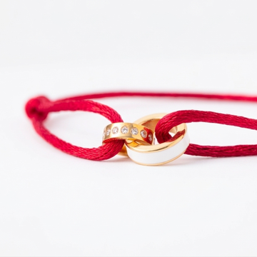 Jason Hyde Wewa Red Cord Bracelet with Zirconia