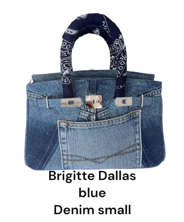 Bag BRIGITTE Dallas Denim with bandana Medium