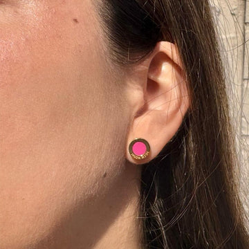 OCEAN RASPBERRY CHIP EARRINGS