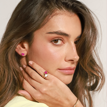 AMARE RASPBERRY CHIP EARRINGS