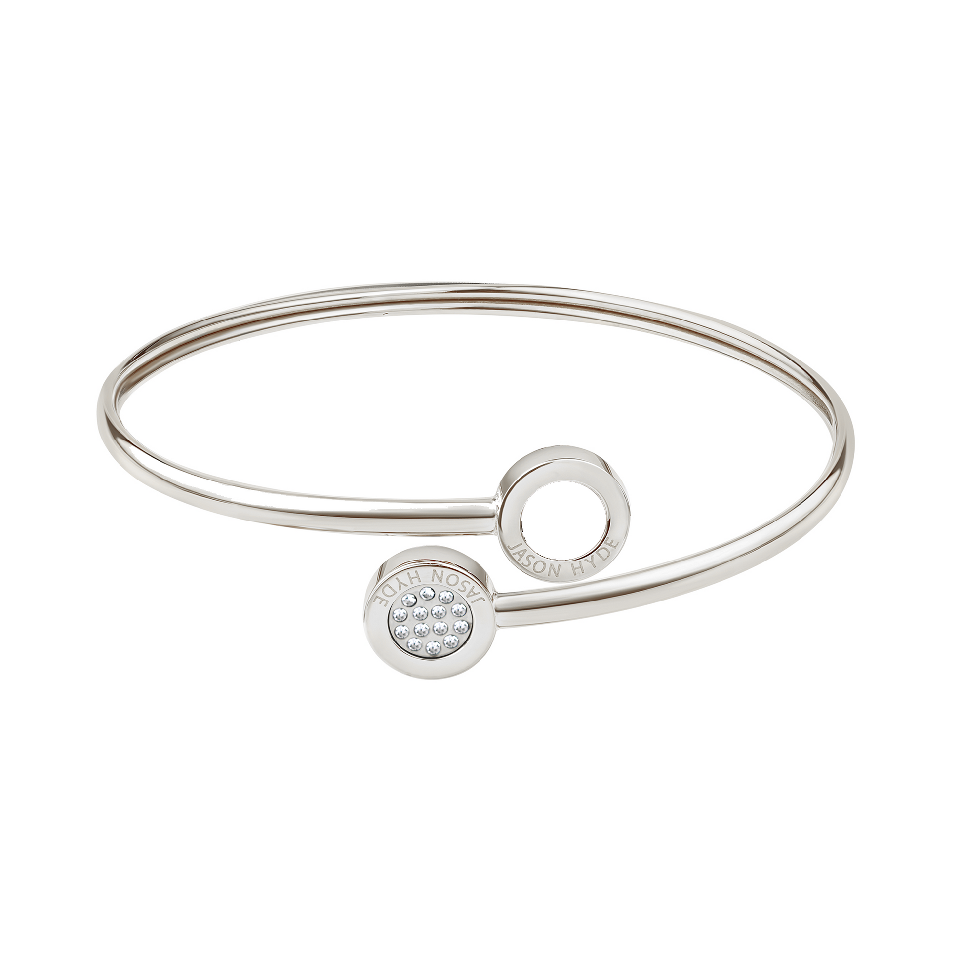 OCEAN WHITE AND PAVE CHIPS BANGLE