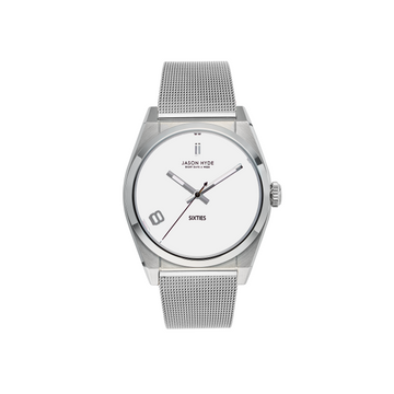 #SIXTY EIGHT | 34 MM WATCH WHITE DIAL  - MESH STRAP