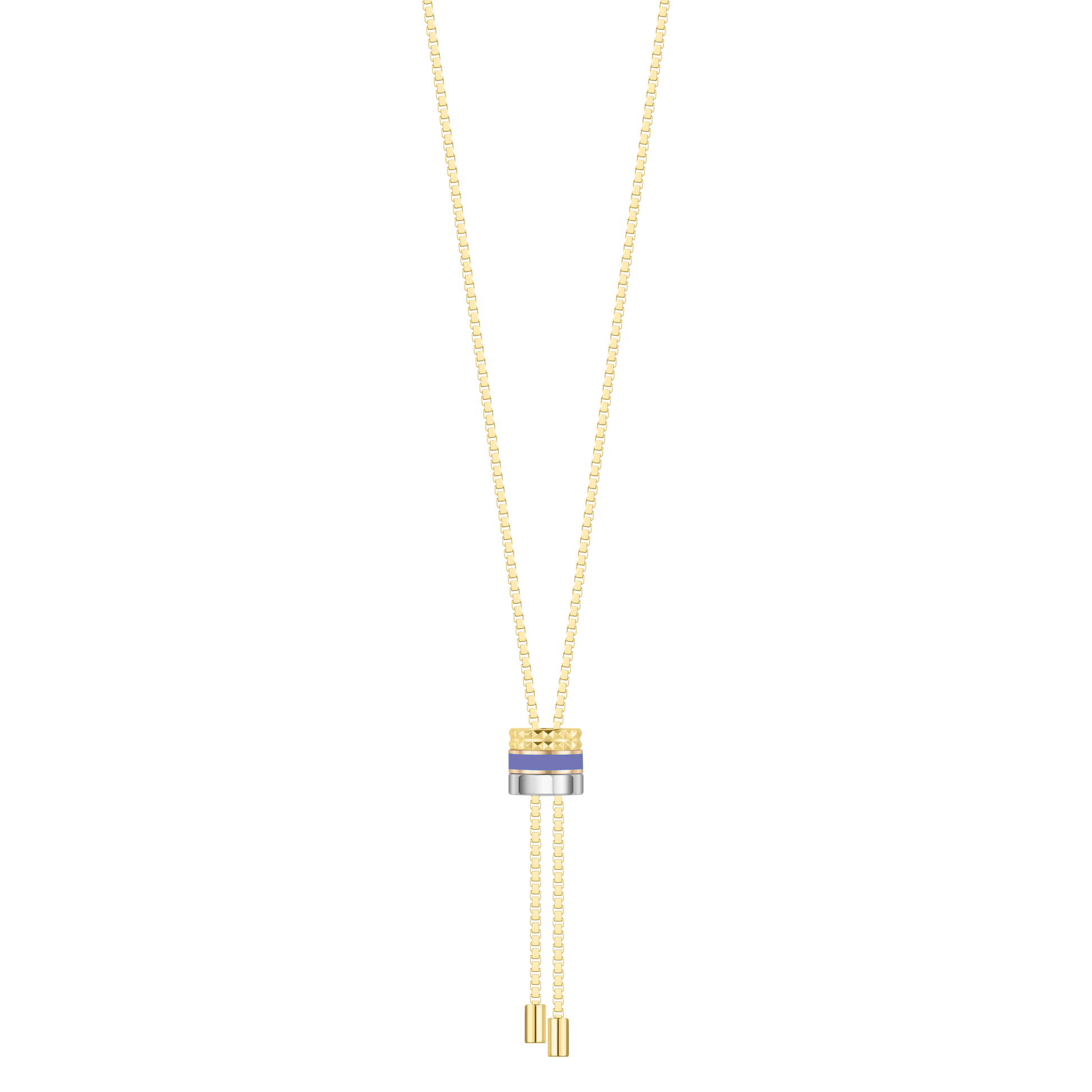 WEWA BOLO TIE TUBE PERSIAN BLUE CHIP NECKLACE