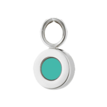 NEW WAVE Charm Silver Turquoise Chip