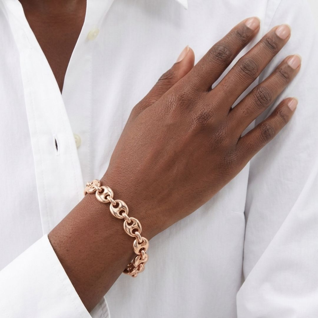 Jason Hyde gold marine link bracelet