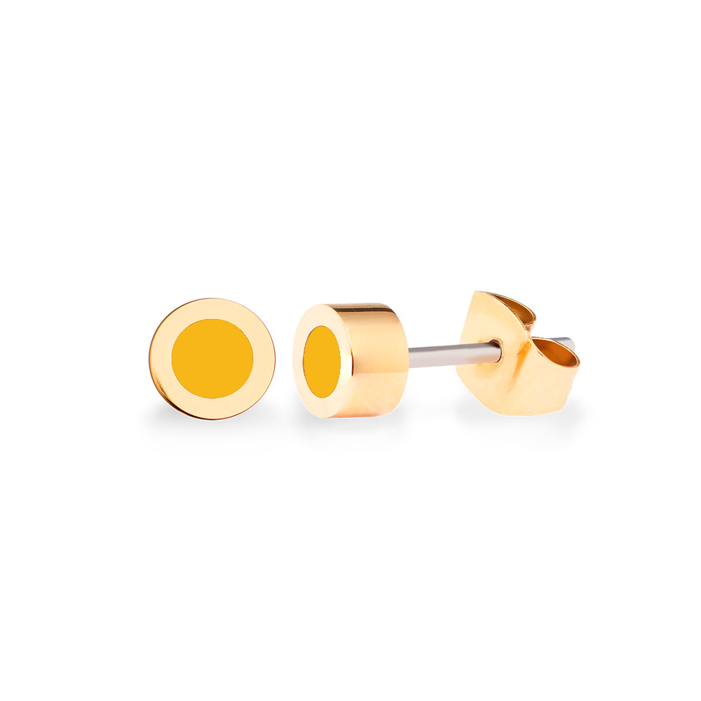 NEW WAVE SPECTRA YELLOW CHIP EARRING