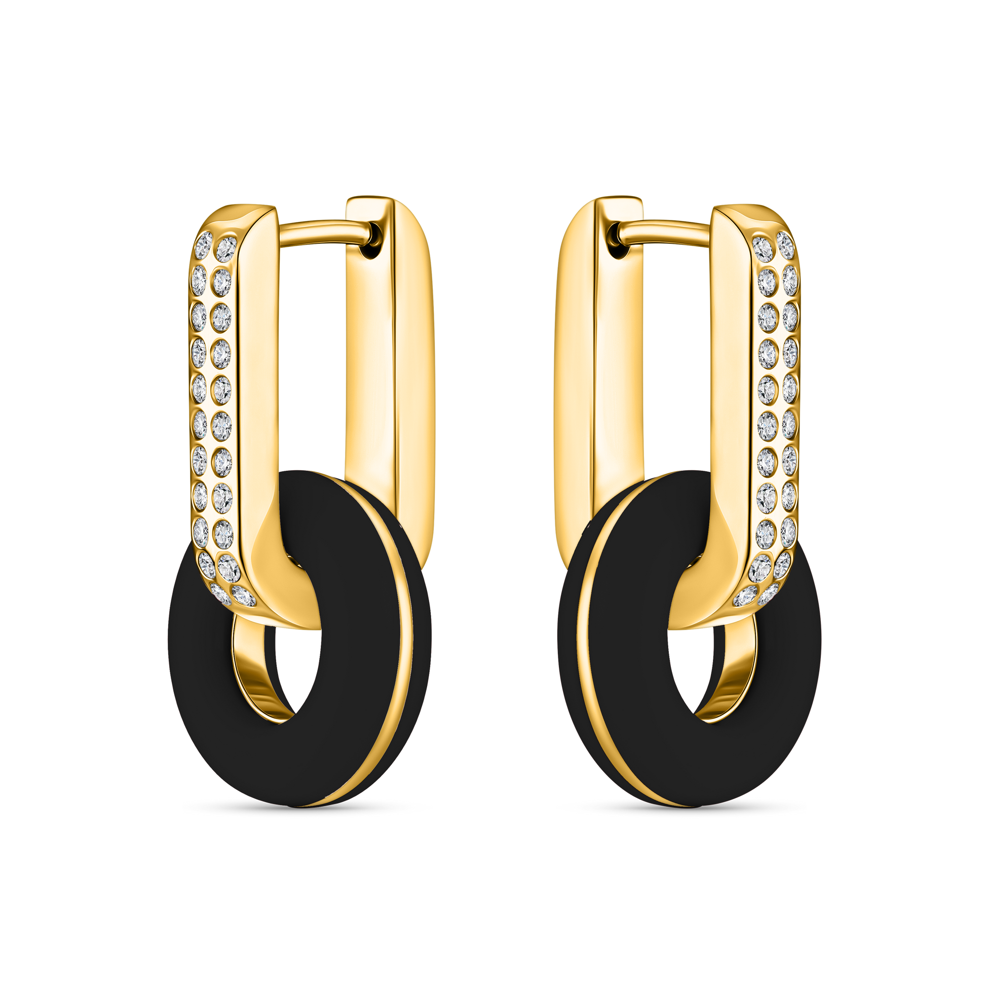 Black Lifesaver earrings