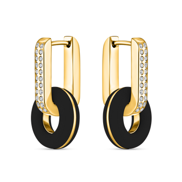 LIFESAVER BLACK CHIP WITH ZIRCONIA HOOPS