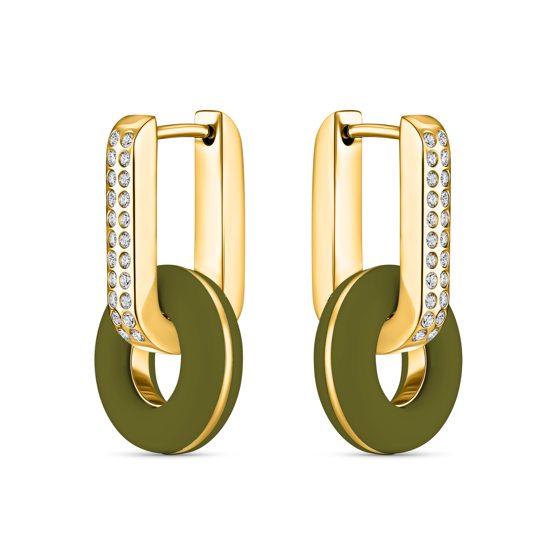 Jason Hyde Olive Green Lifesaver earrings