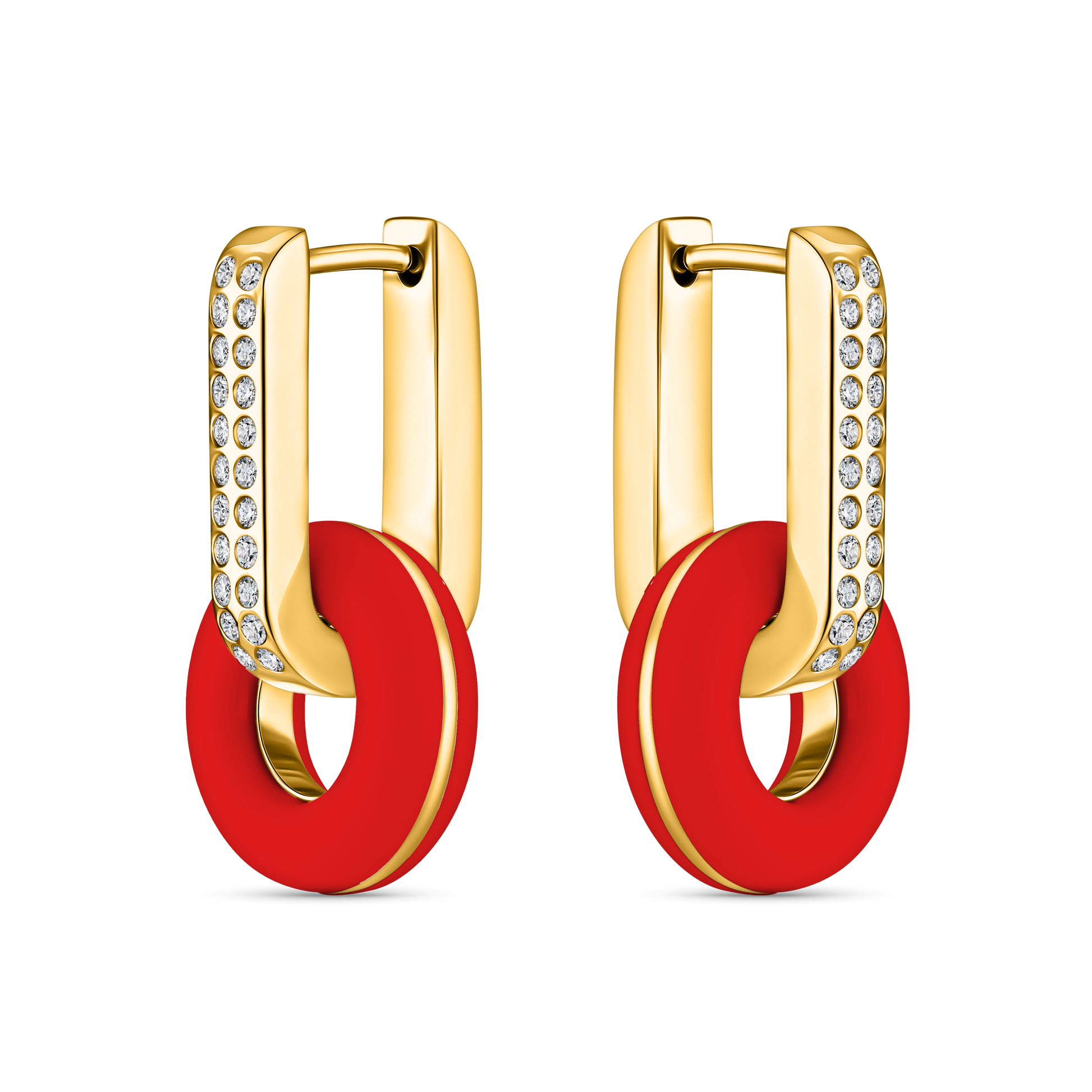 Red Lifesaver earrings