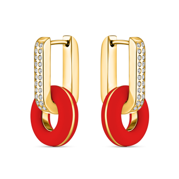 LIFESAVER RED CHIP WITH ZIRCONIA HOOPS