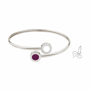 OCEAN PLUM AND WHITE CHIPS BANGLE