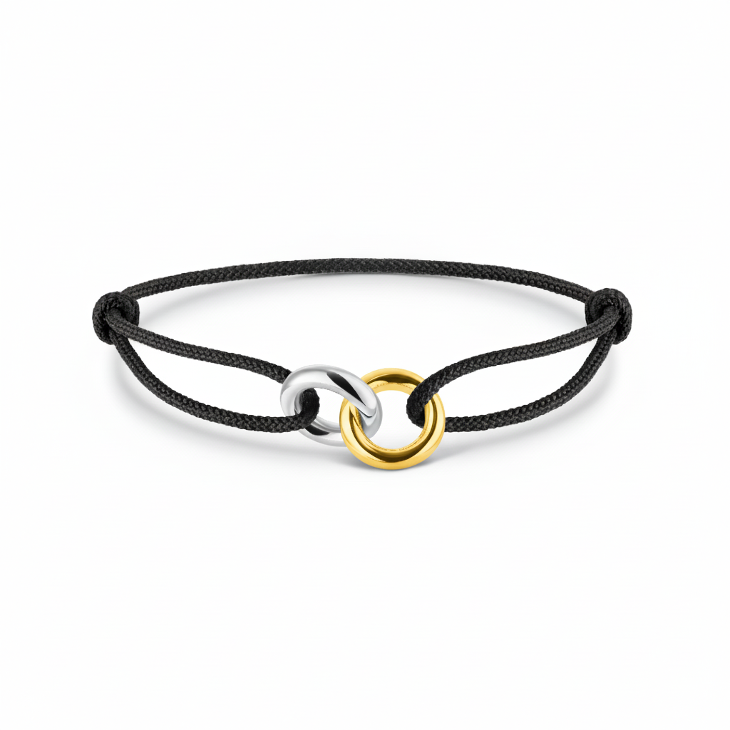 JASON HYDE BLACK SAYNA CORD BRACELET 