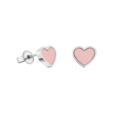 AMARE HEART SHAPED LIGHT PINK CHIP EARRING