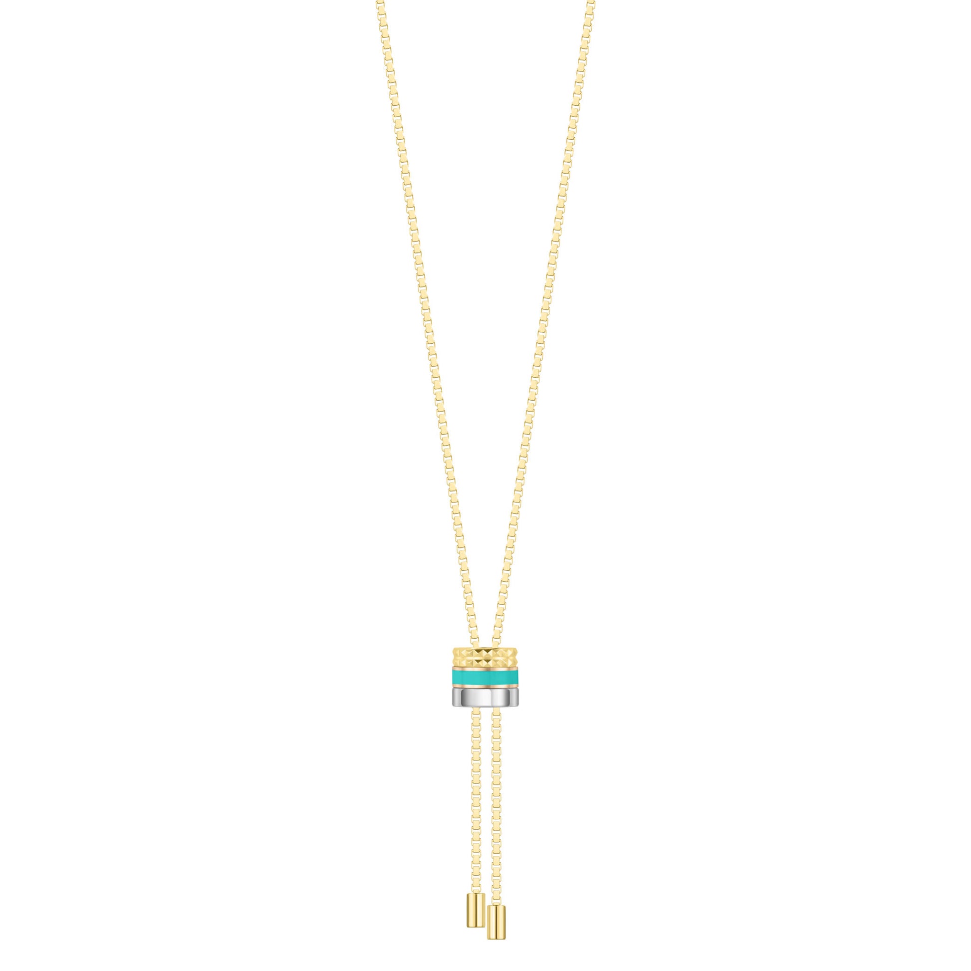 WEWA BOLO TIE TUBE TURQUOISE CHIP NECKLACE