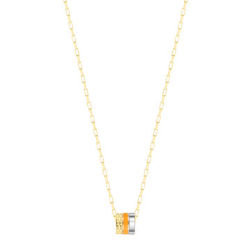 WEWA STERLING SILVER 18K GOLD PLATED   TUBE ORANGE CHIP NECKLACE