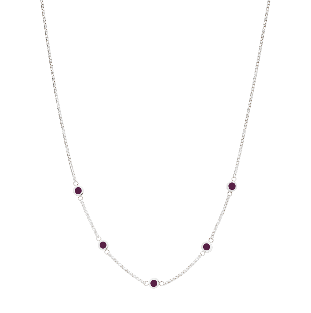 NEW WAVE PLUM 5 CHIPS NECKLACE