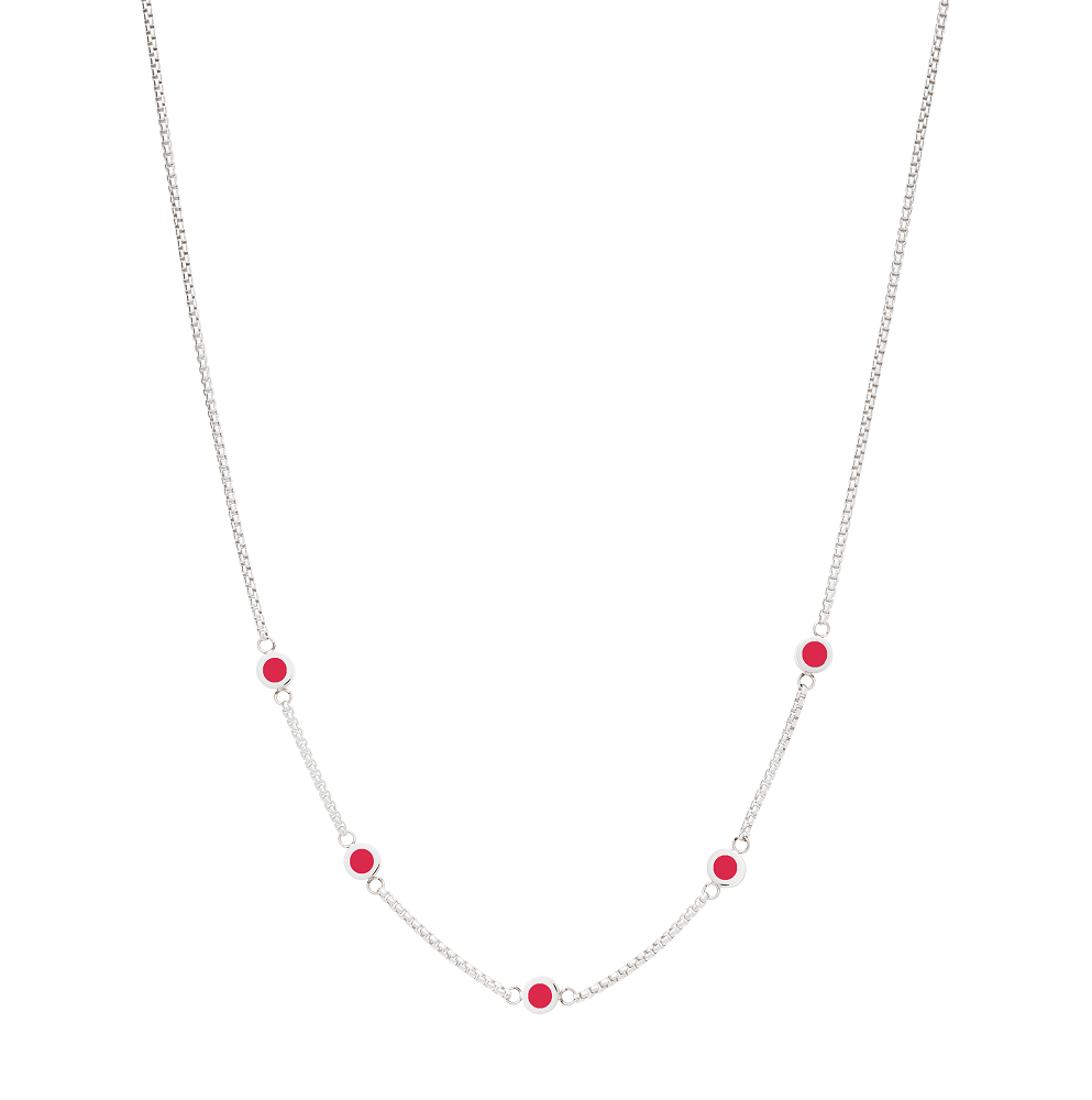 NEW WAVE RED 5 CHIPS NECKLACE