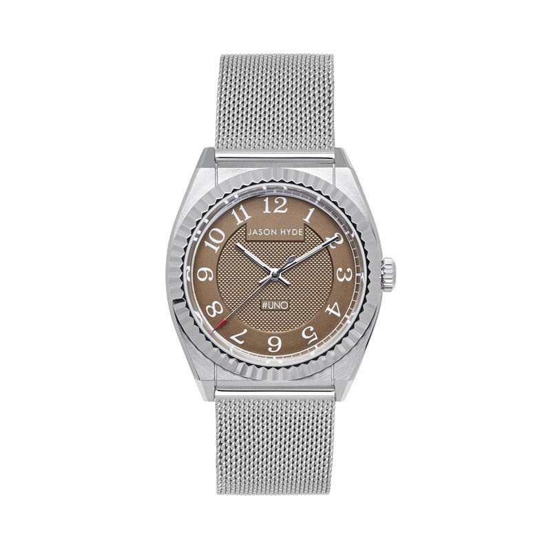 UNO 40MM WATCH MILK CHOCOLATE DIAL MESH STRAP