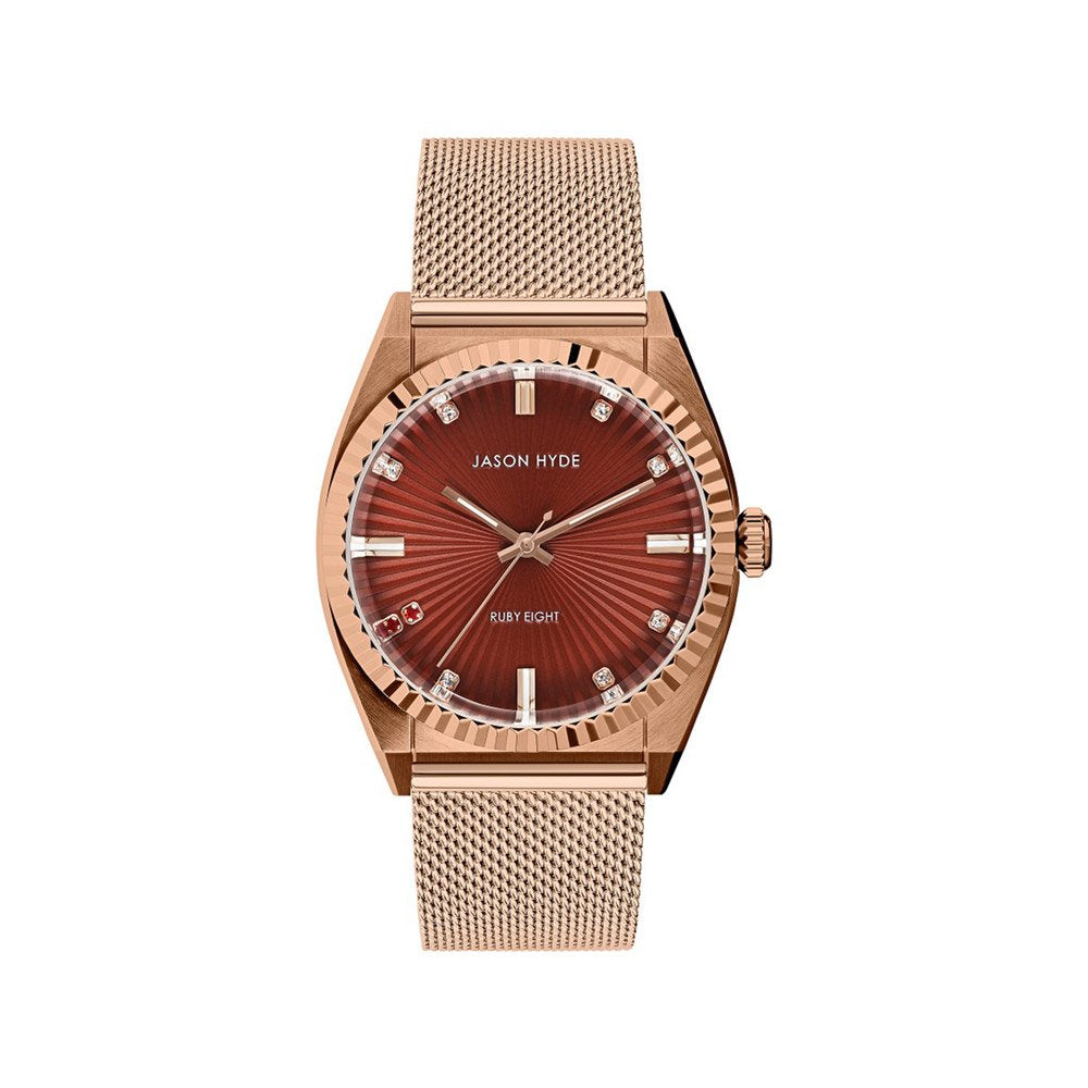 #RUBY-EIGHT | 36MM WATCH BROWN DIAL - MESH STRAP