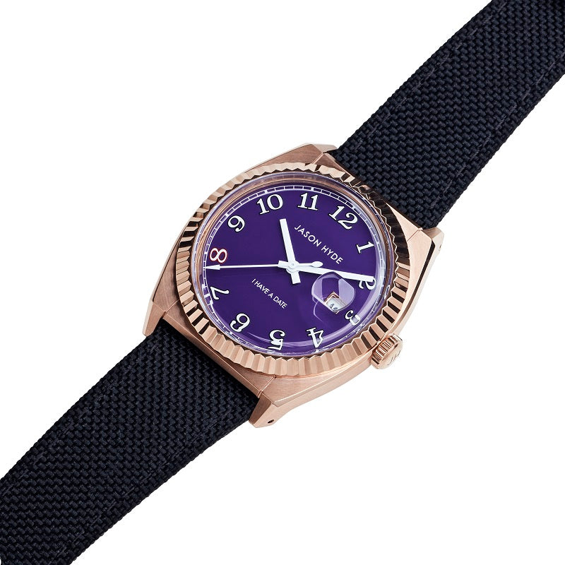 I HAVE A DATE | 40 MM WATCH PURPLE DIAL - CORDURA STRAP