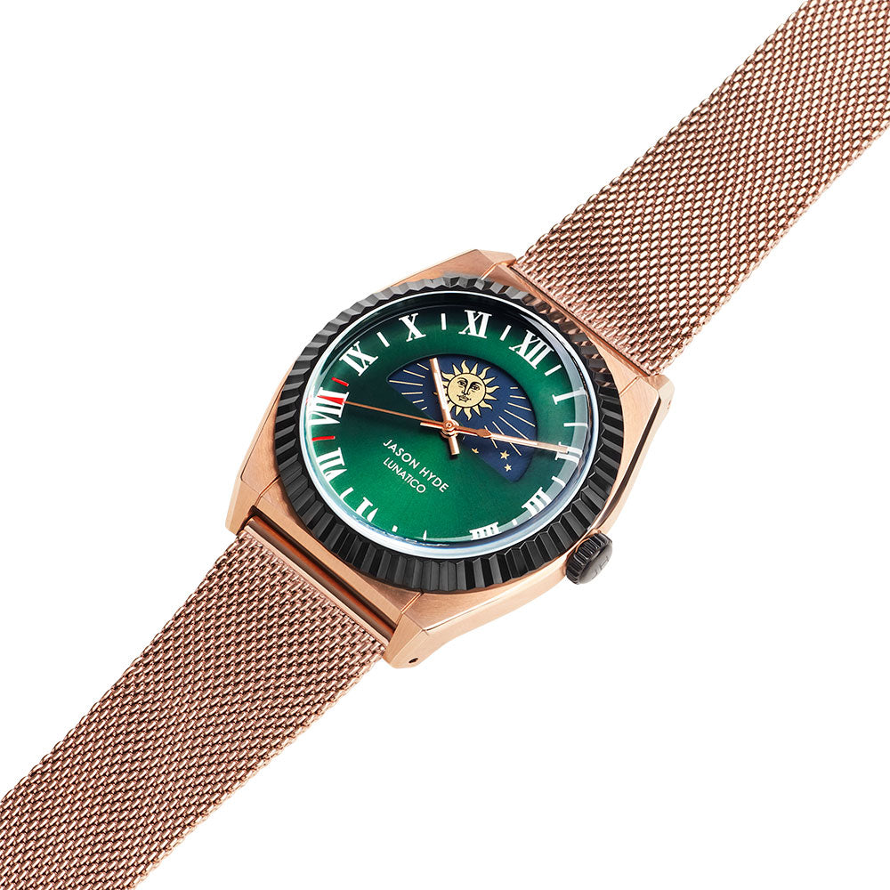 LUNATICO | 40 MM WATCH GREEN DIAL - MESH STRAP