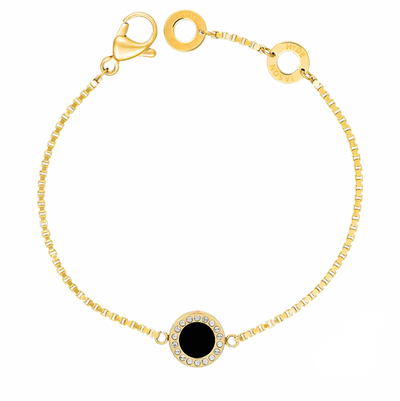 BLACK CHIP WITH ZIRCONIA BRACELET