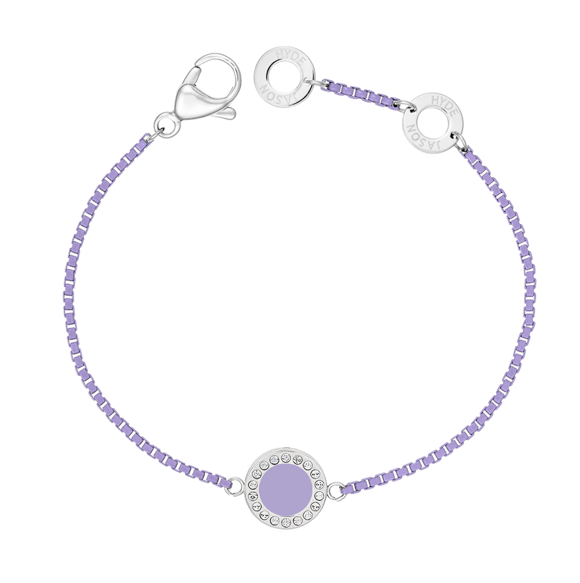 OCEAN LAVENDER CHAIN LAVENDER CHIP WITH ZIRCONIA BRACELET